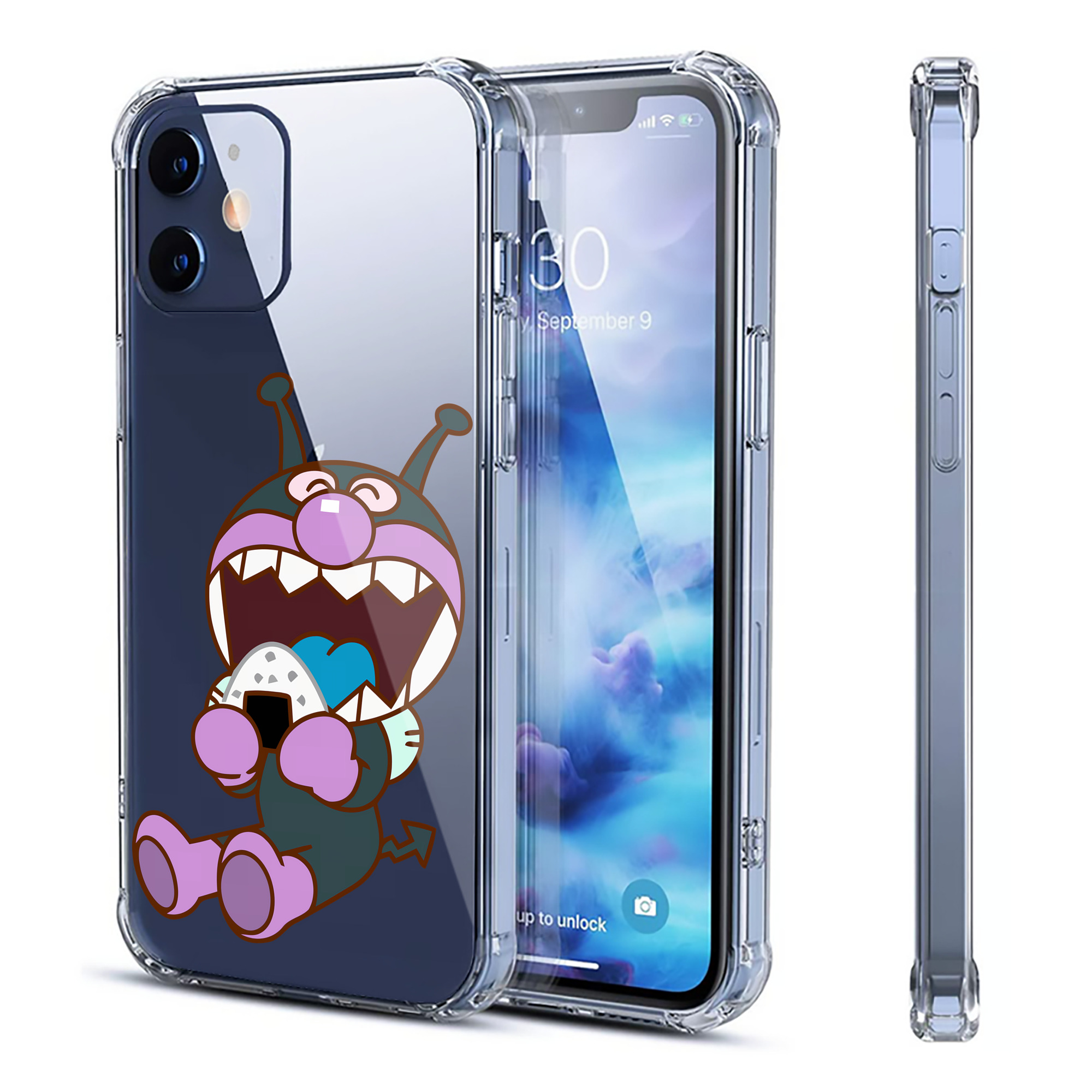 （画像用） アンパンマン Anpanman 【iPhone 12シリーズ対応】透明スマホケース（クリアソフトケース）
